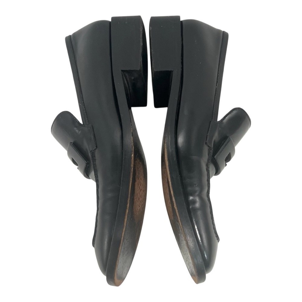 Gucci Vintage 90s Black Leather Interlocking G Slip On Loafer Flats Women’s 6.5 - Picture 10 of 16